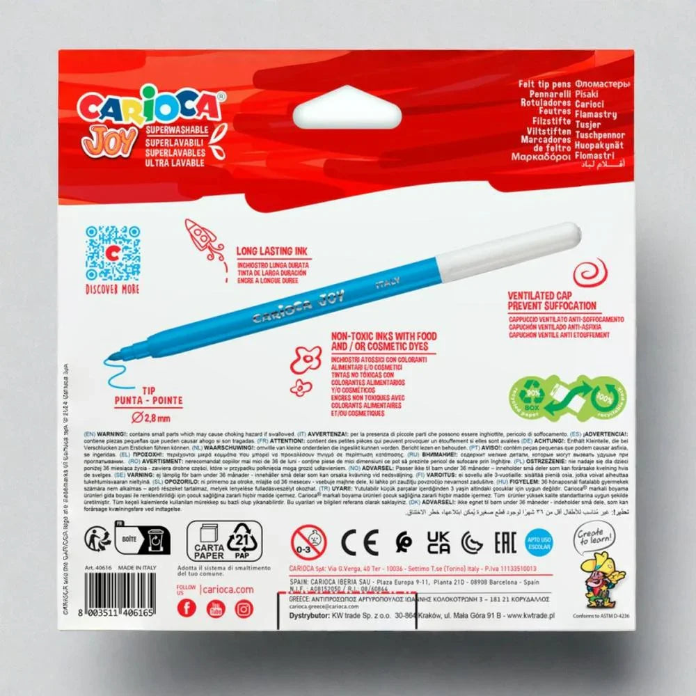 Carioca Joy Super Washable Pen – 36 Colors