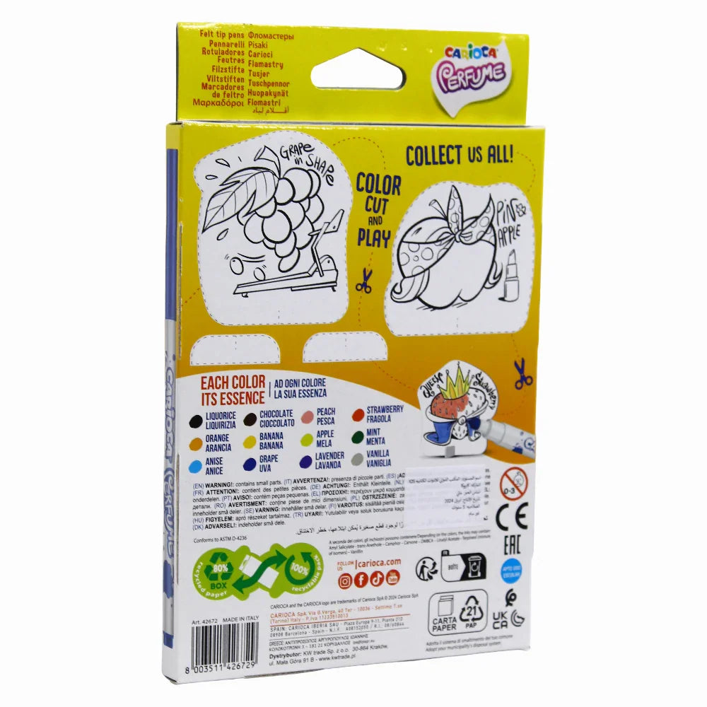 Carioca Perfume Scented Felt Tip – 12 Colors