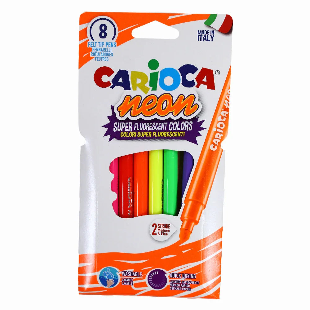 Carioca Neon Markers – 8 Colors