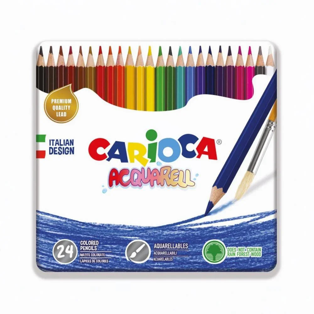 Carioca Acquarell in Metal Box – 24 Colors