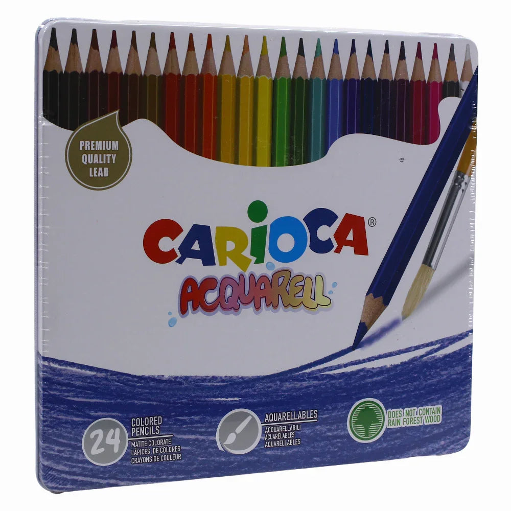 Carioca Acquarell in Metal Box – 24 Colors