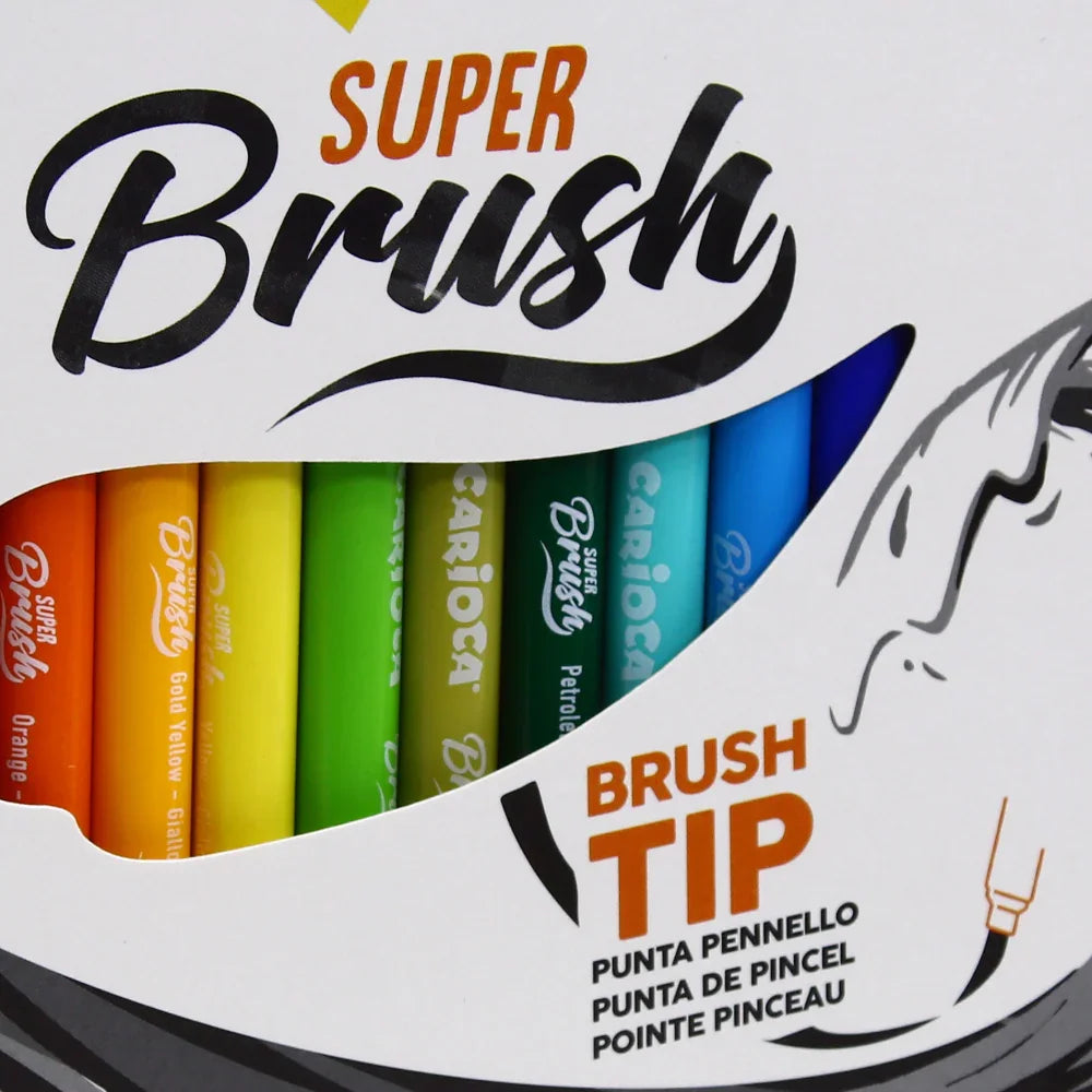 Carioca Pens With Brush Tip – 20 Colors