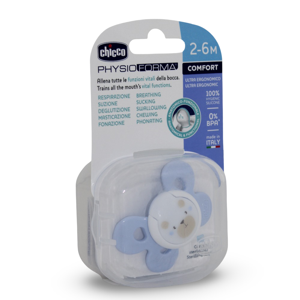 Neutral Silicone Physio Comfort Soother 2-6M - Baby Essentials - Chicco