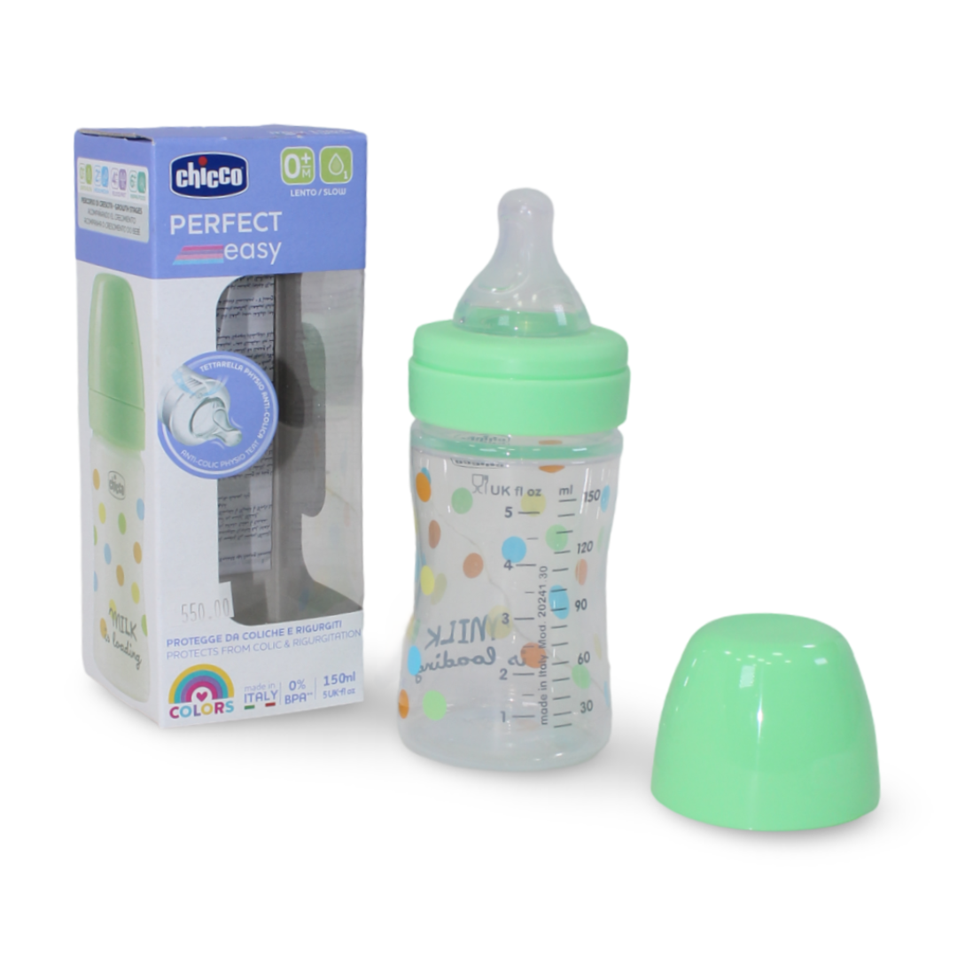 Chicco Perfect Easy Baby Bottle 150ml – Green - Baby Essentials - Prima