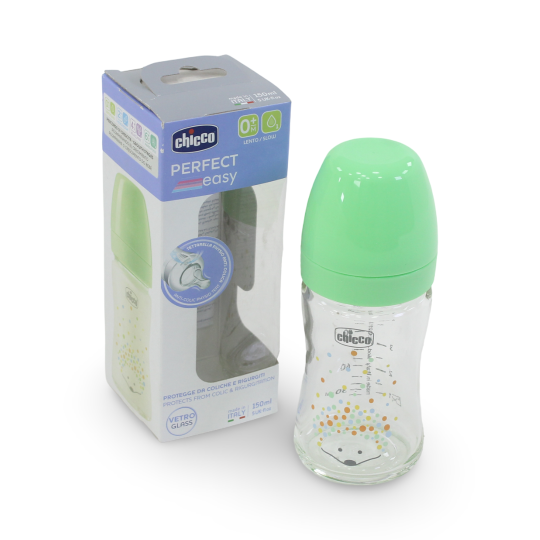 Chicco Perfect Easy Glass Feeding Bottle 150 ml - Baby Essentials