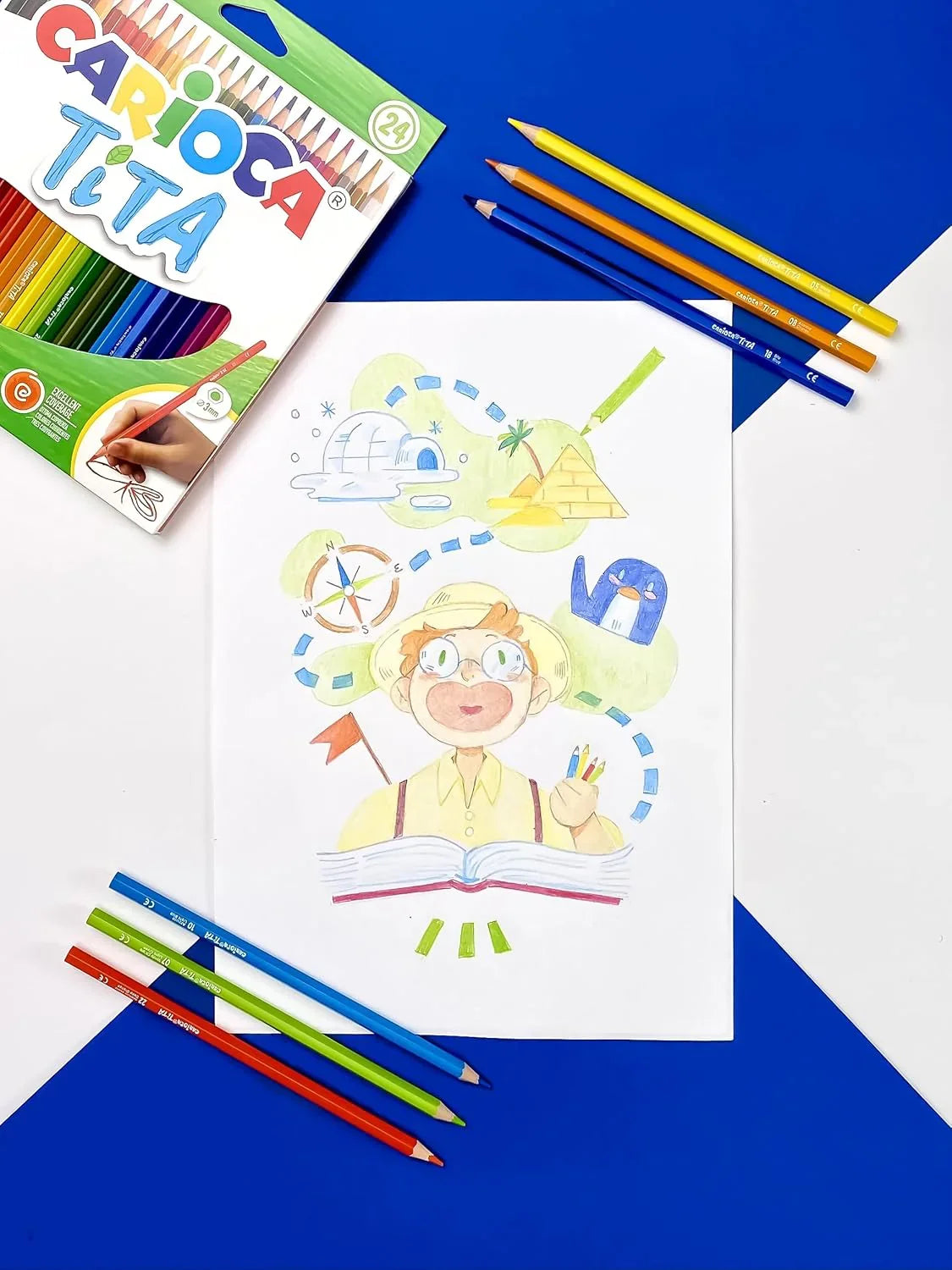 Carioca Tita Wooden Colored Pencils – 36 Colors