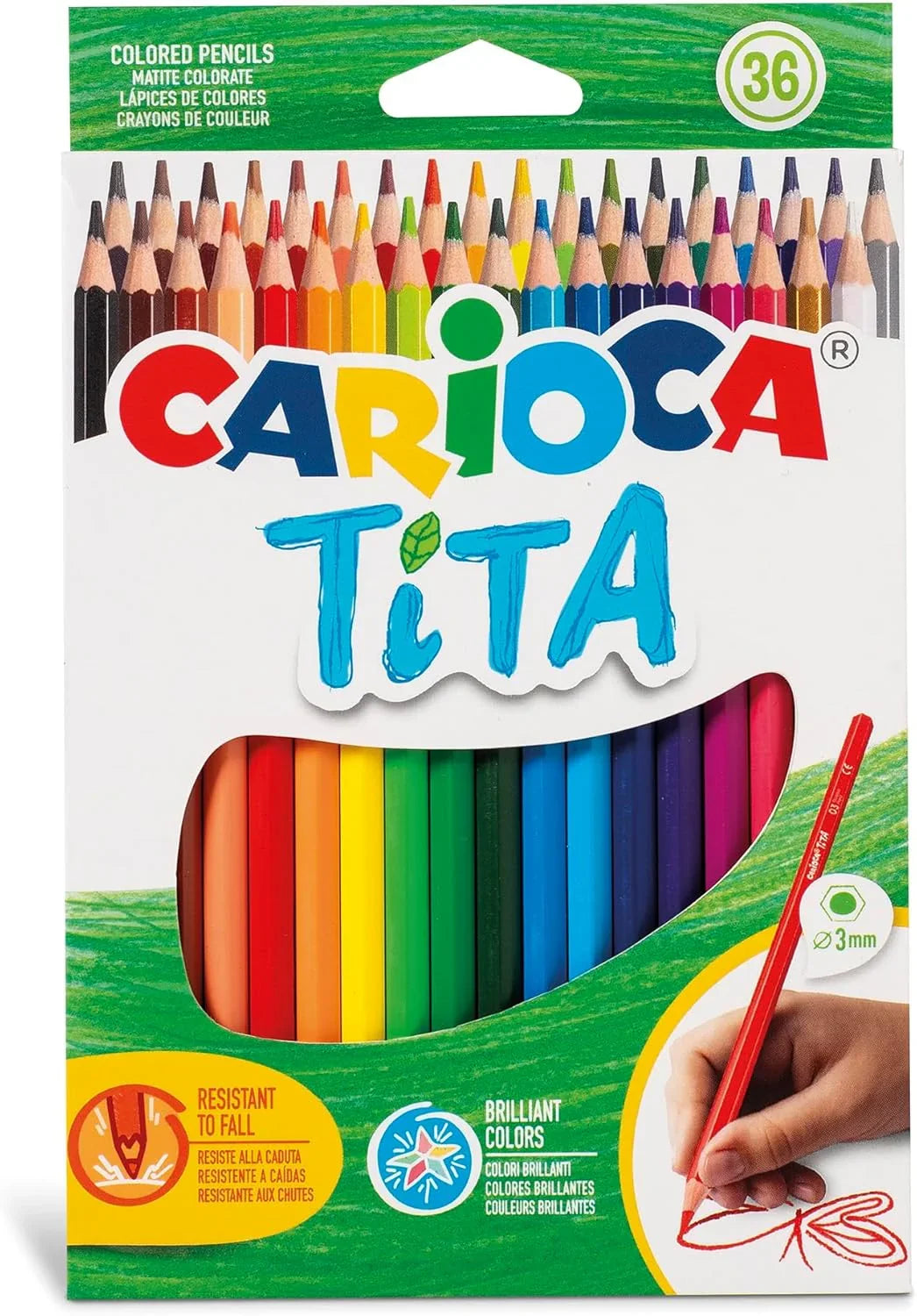 Carioca Tita Wooden Colored Pencils – 36 Colors