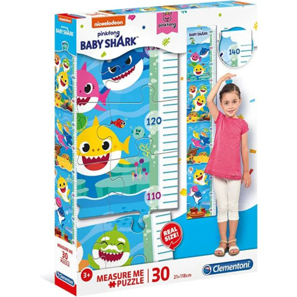 Clementoni Measure Me Baby Shark Puzzle - 30Pcs - Toys