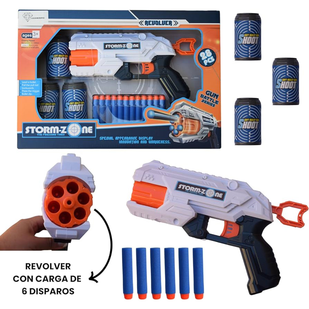 Cufan Storm-Zone The Firearms Times (24 Shells & 3 Targets) – White - Toys