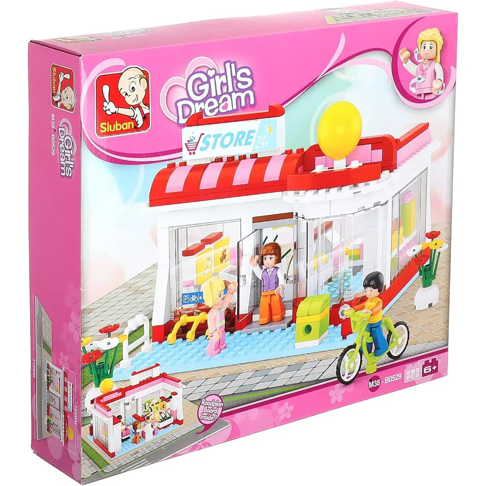 Sluban Girls Dream Supermarket Building Blocks Set - 289 Pcs