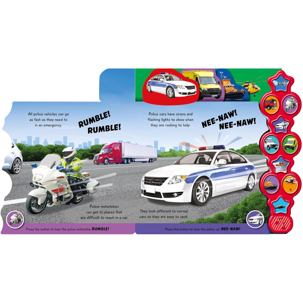 Emergency Vehicles Sound Board Book