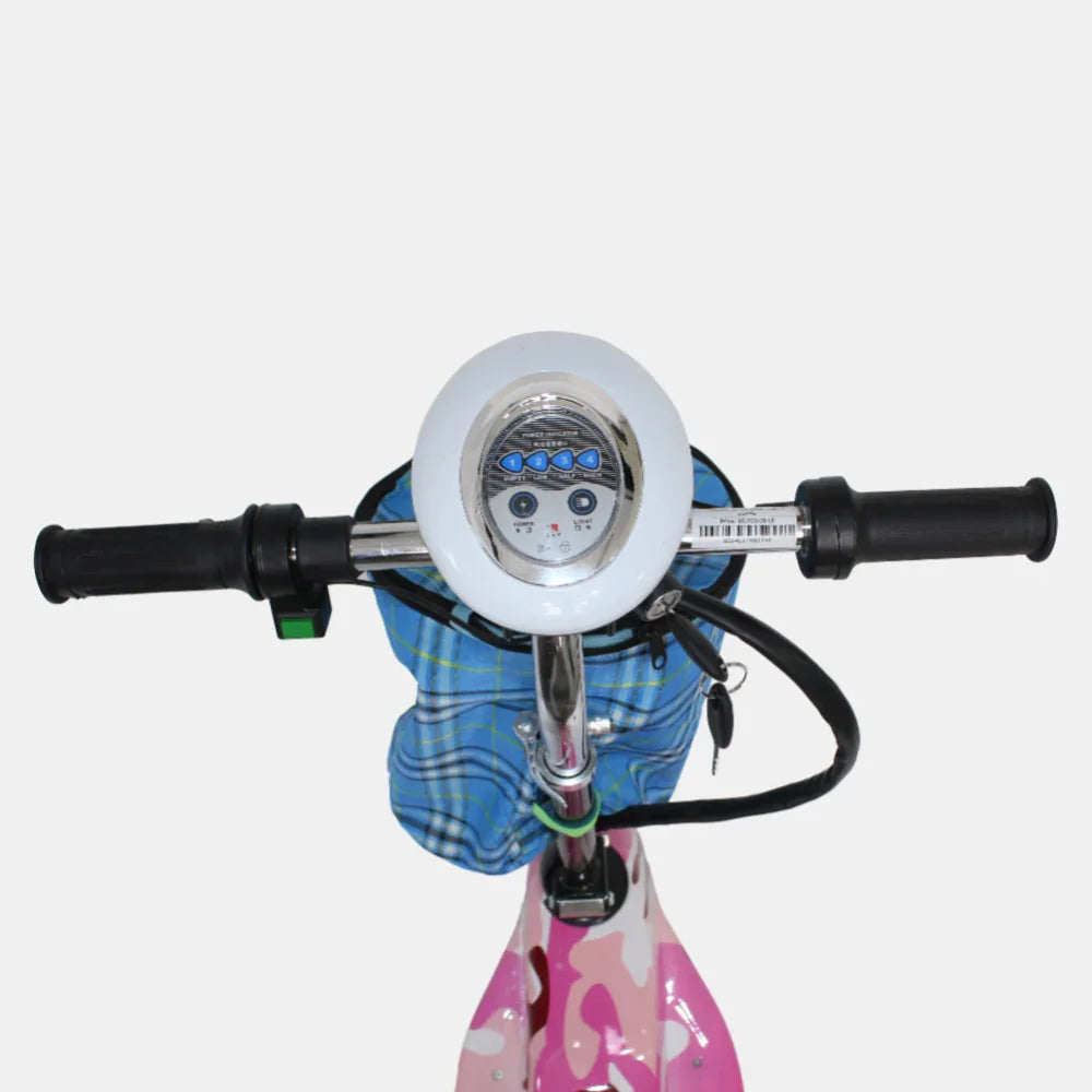 Electric Scooter for Kids with Headlight and Contact - Pink Camouflage
