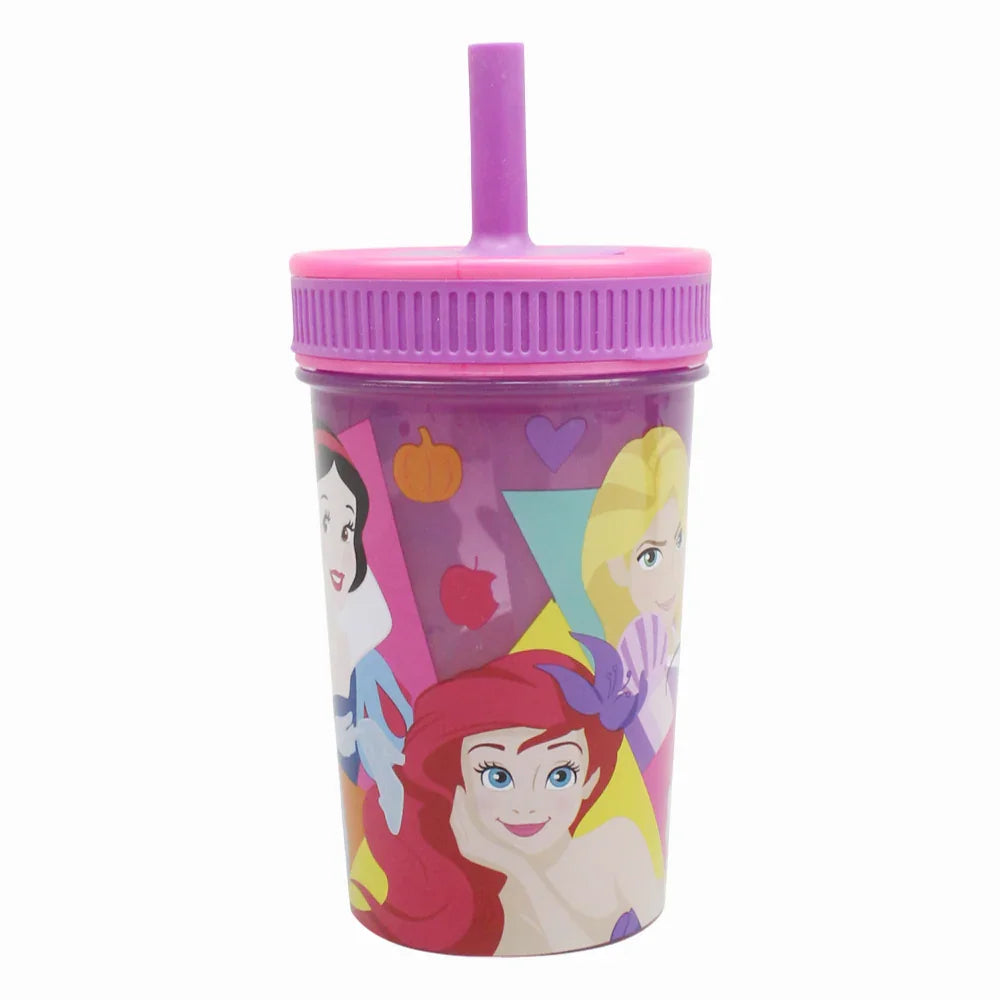 Stor Princess Leakproof Silicone Straw Tumbler 465ml - Assortments
