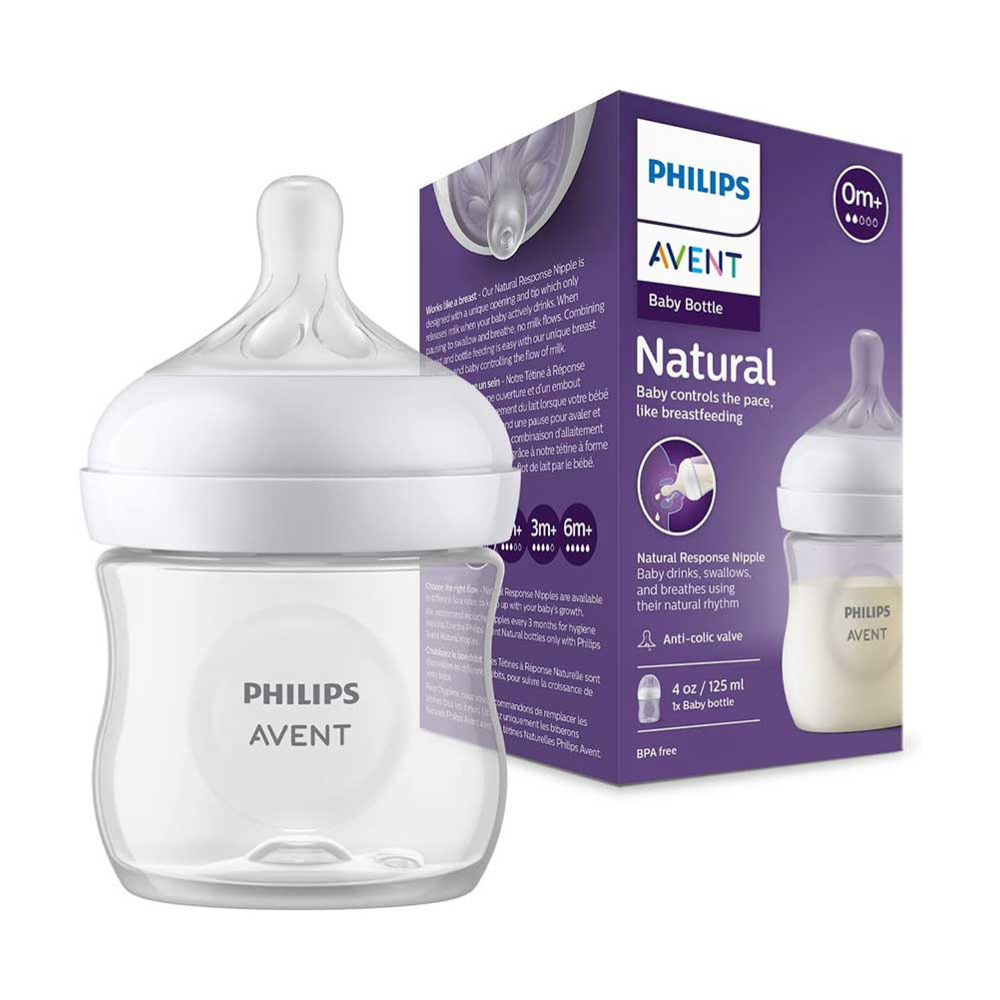 Avent Natural Bottle Response (0M+) 125ml - 1 Pack - Baby Essentials - Philips Avent