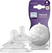 Pack of 2 - Philips  Avent Natural Response Nipple Flow 6 Thick Feed (6M+)