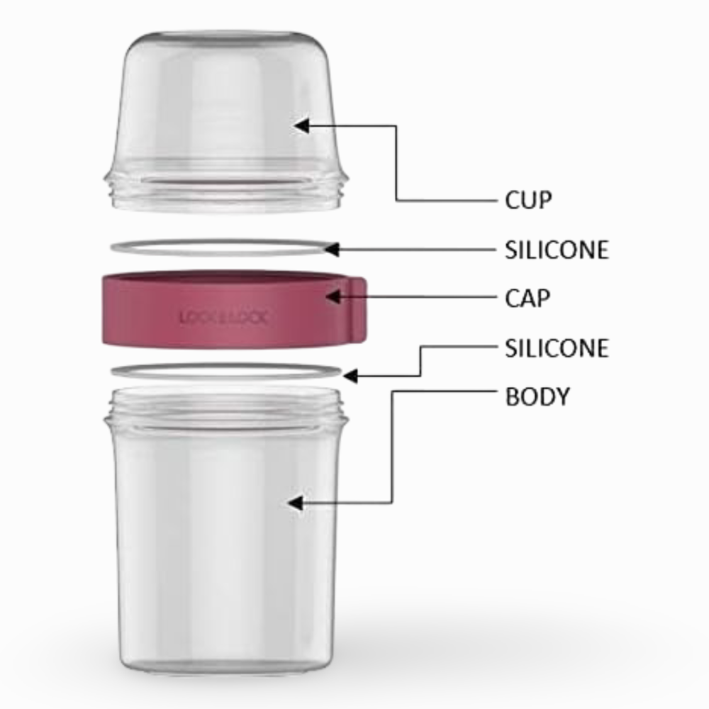 Lock 'n Lock 2 Way Food Container - 560ml + 310ml