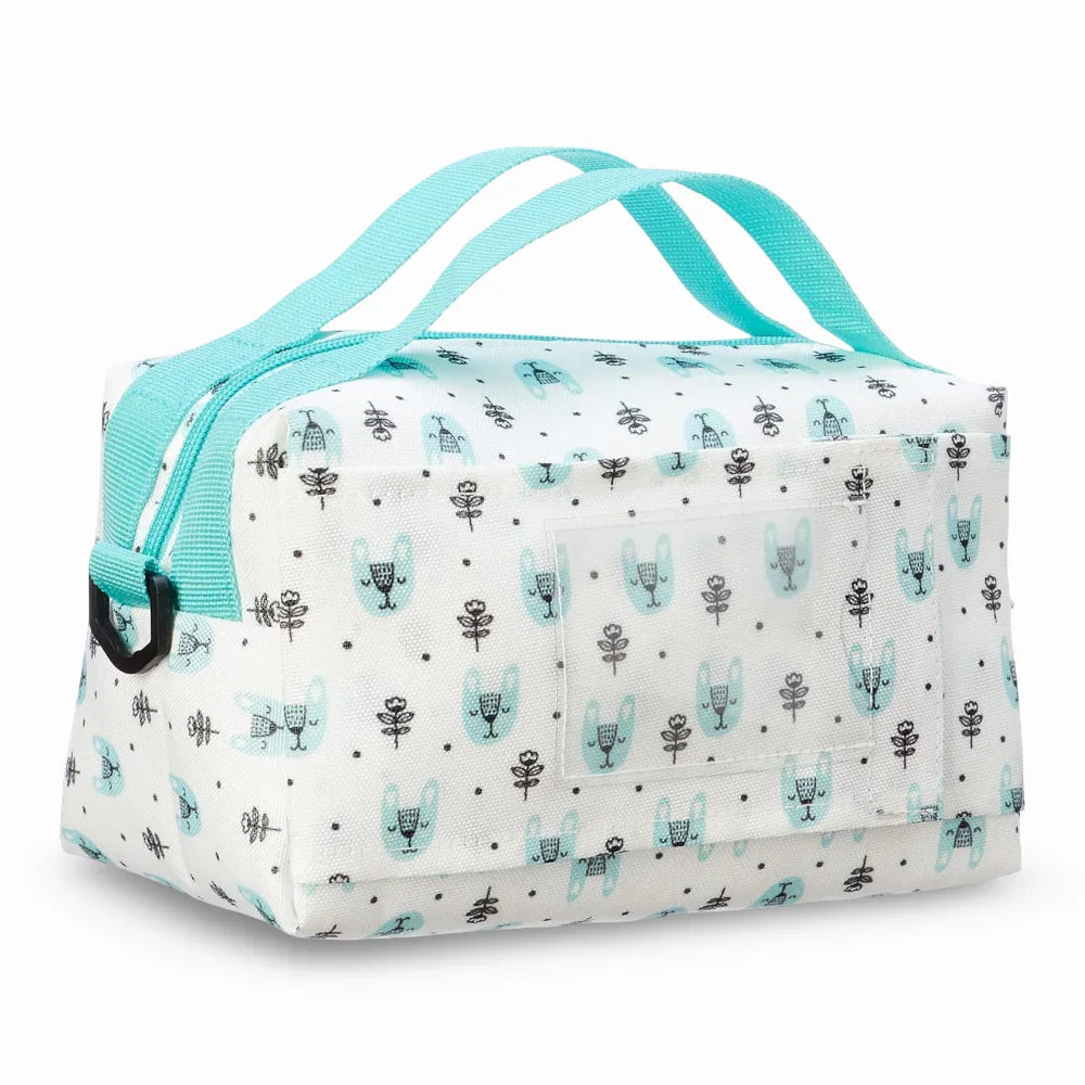 Lock 'n Lock Lunch Box with a Lunch Bag – White & Mint 800ml