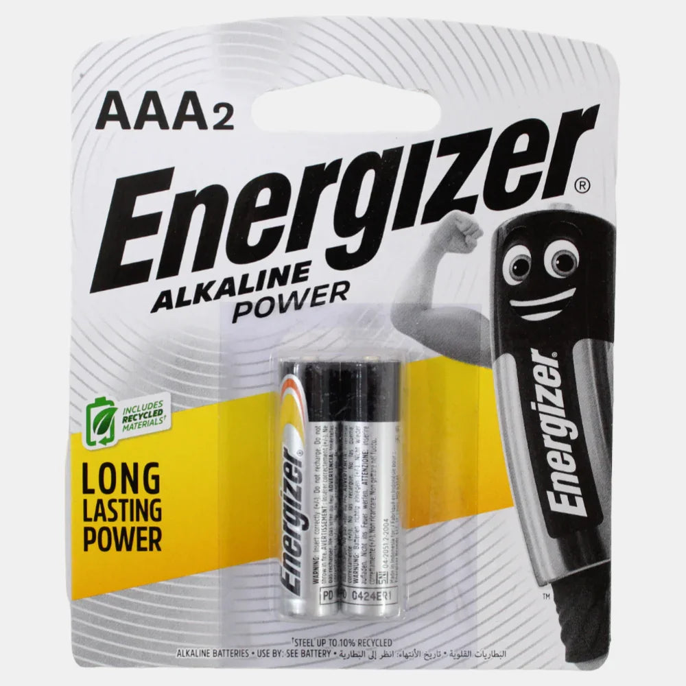 Energizer Power AAA Alkaline Batteries - Pack of 1 (1.5V)