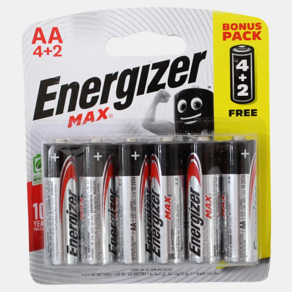 Energizer MAX AA Batteries - Pack of 6 (1.5V)
