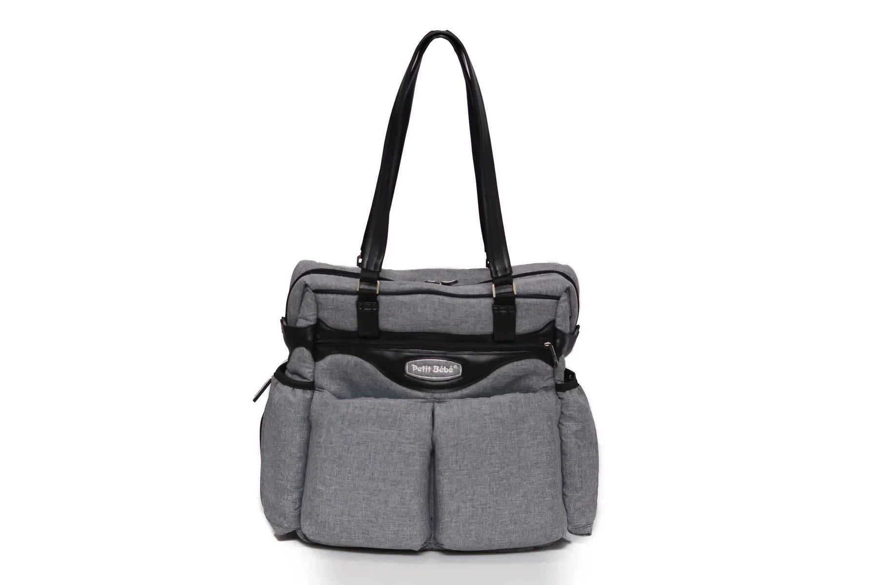 Petit Bebe Baby Diaper Bag Premium – Grey & Black