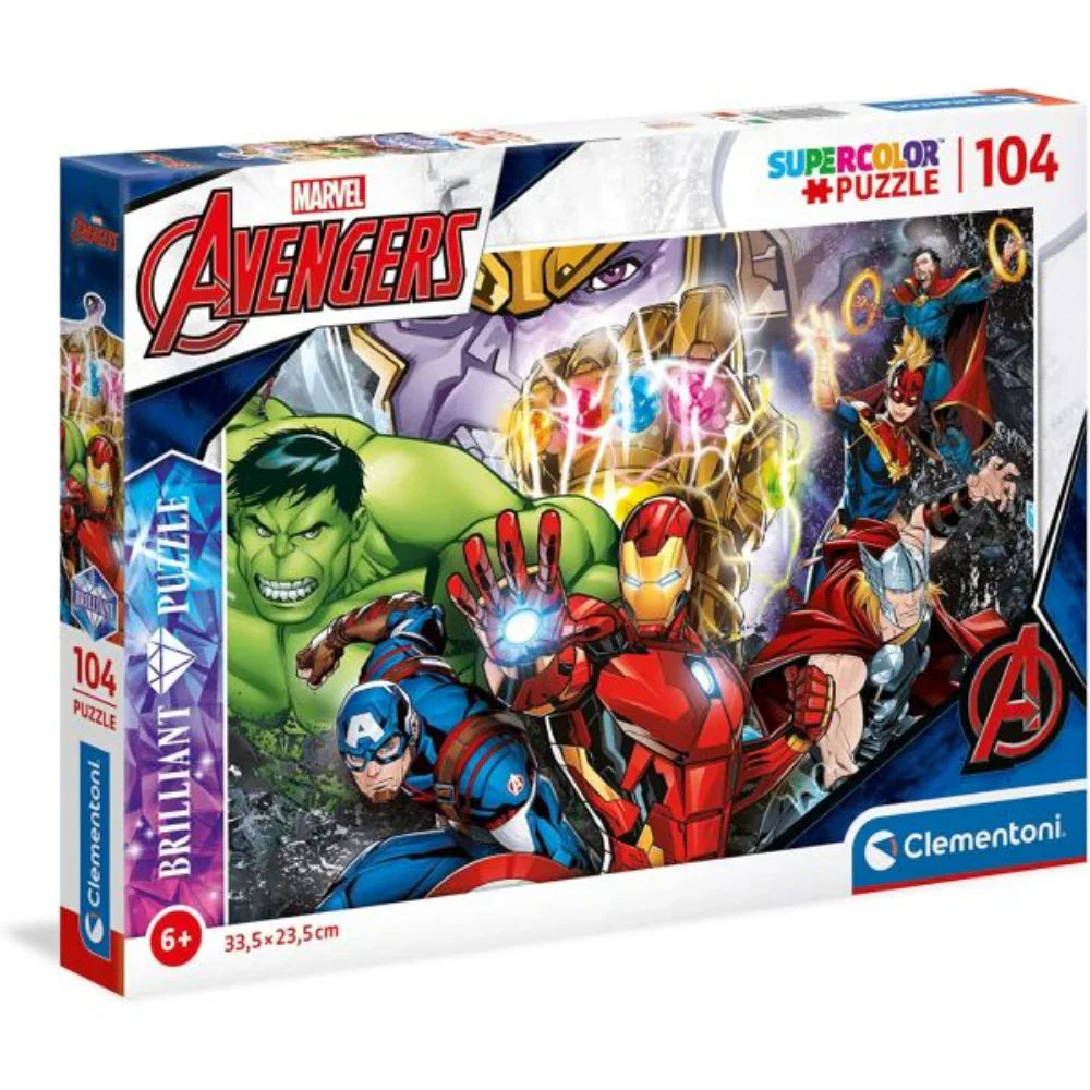 Clementoni Brilliant Avengers Puzzle – 104Pcs - Toys