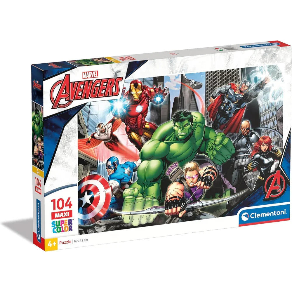 Clementoni Avengers Maxi Super Color 4-in-1 Puzzle – 104 Pcs