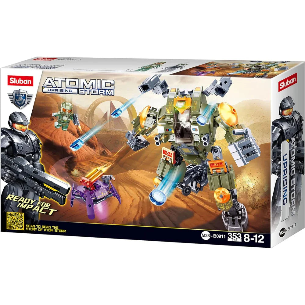 Sluban Atomic Uprising Storm Dire Wolf Assult Robot Building Blocks Set - 353 Pcs