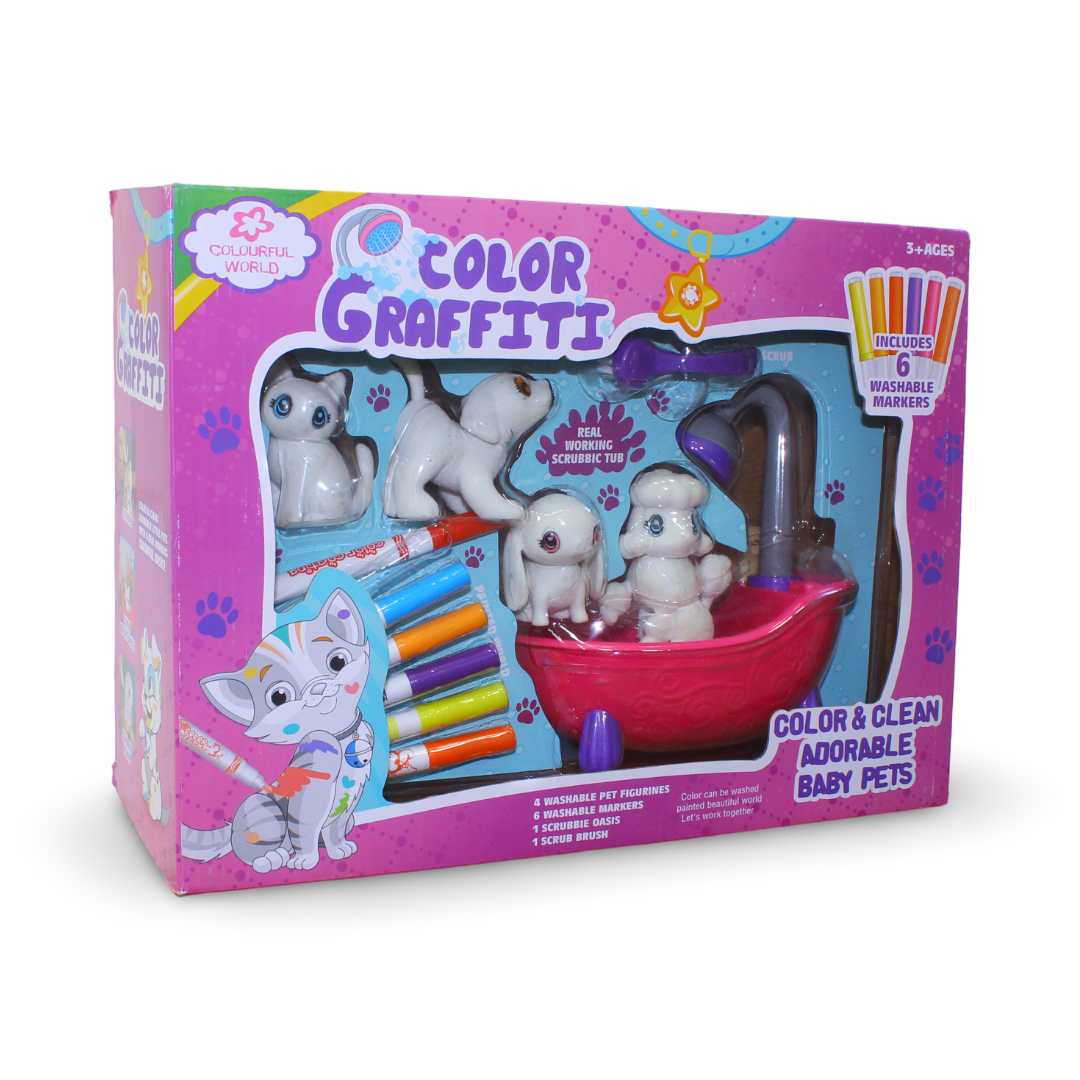 Color Graffiti Adorable Baby Pets