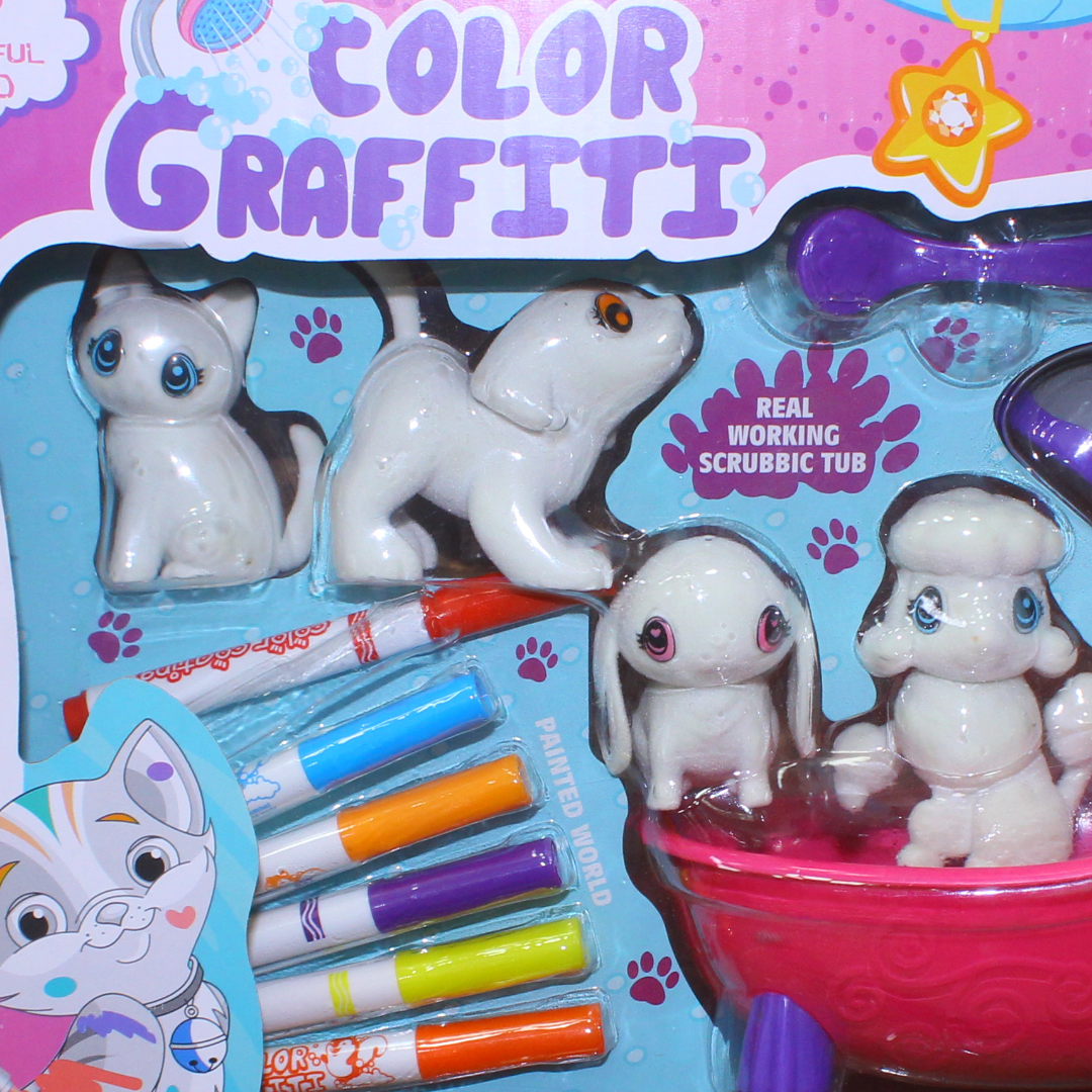 Color Graffiti Adorable Baby Pets