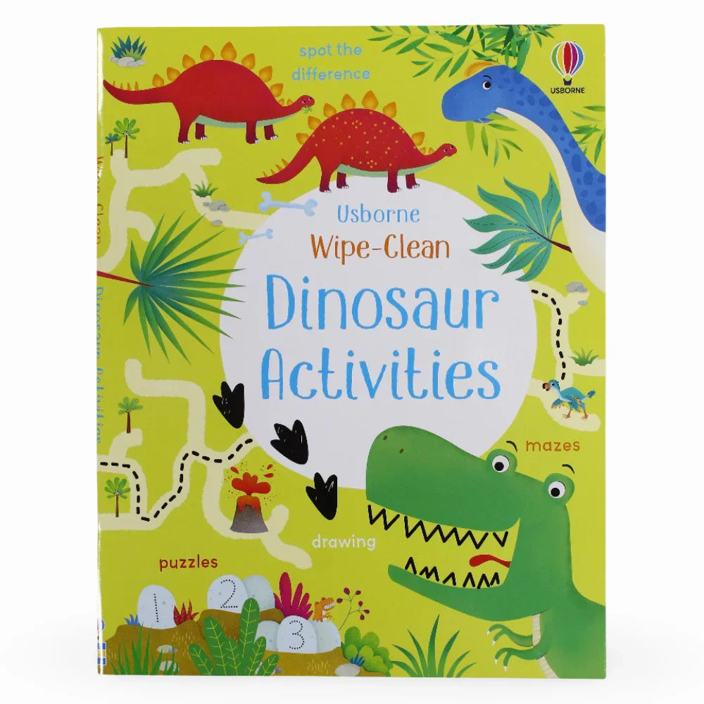 Wipe-Clean Dinosaur Activities – Roars of Learning Fun - Assortments - Usborne