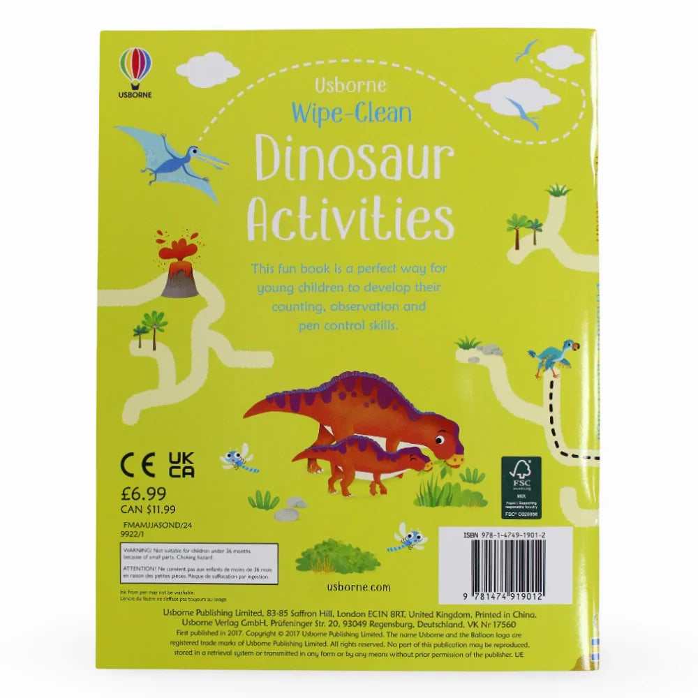 Wipe-Clean Dinosaur Activities – Roars of Learning Fun