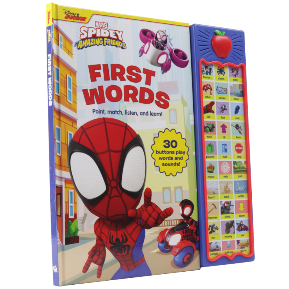 Disney Junior Marvel Spidey and His Amazing Friends: كتاب الكلمات الأولى الناطق