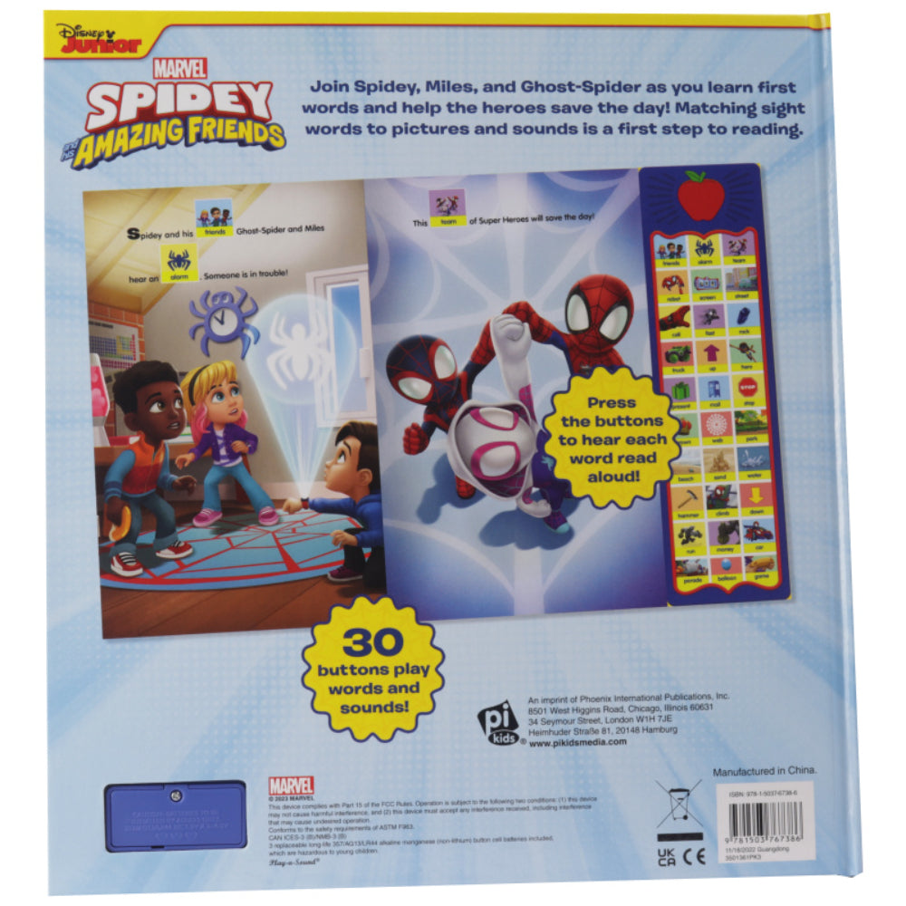Disney Junior Marvel Spidey and His Amazing Friends: كتاب الكلمات الأولى الناطق