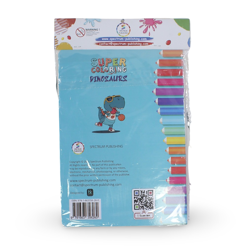 Super coloring dinosaurs book