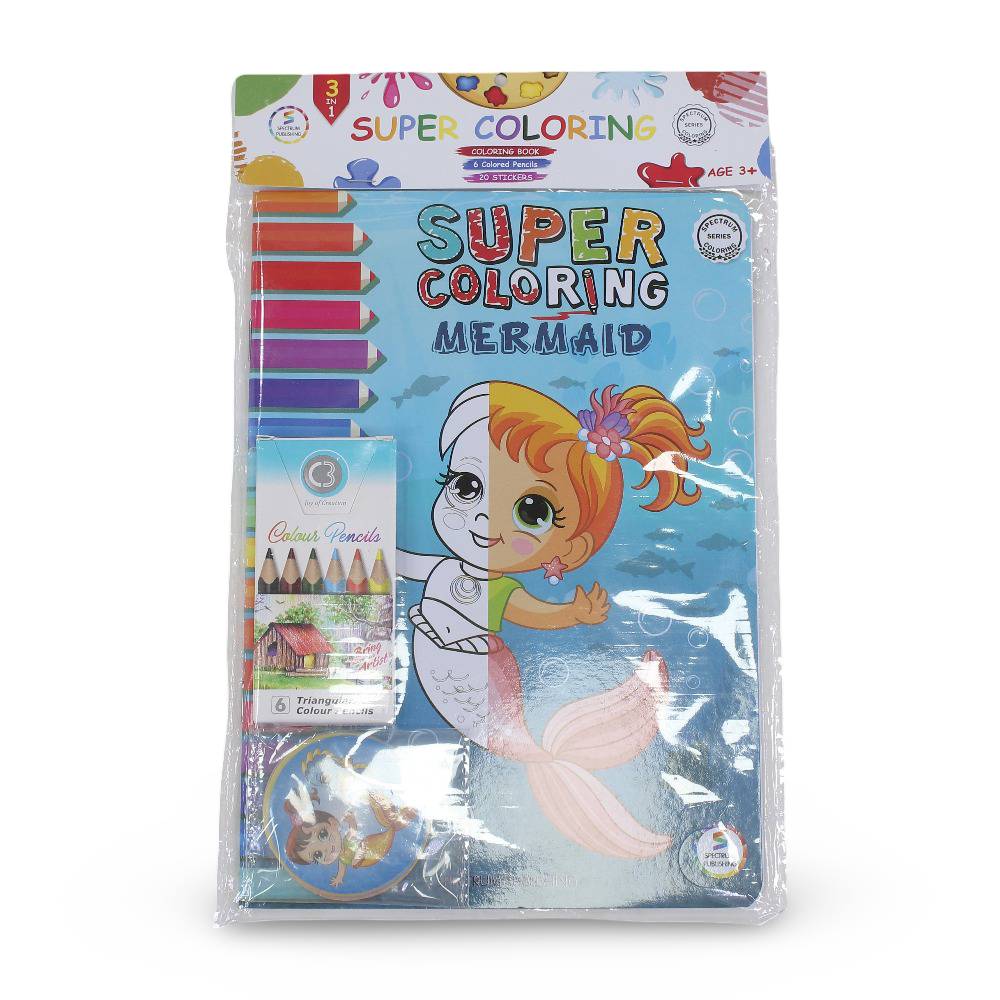 3 in 1 Super Coloring Book - Assortments - Spectrum