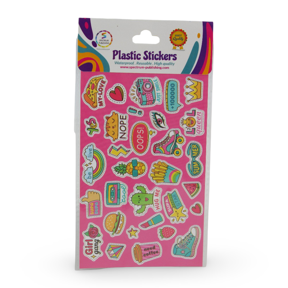 Spectrum Publishing "Girly" Plastic Stickers - Assortments