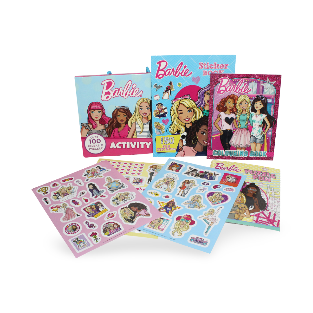 Barbie Activity Pack 3 Books (Coloring, Puzzle, and Sticker)