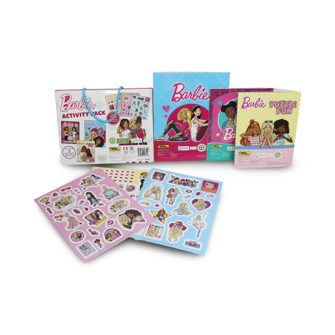 Barbie Activity Pack 3 Books (Coloring, Puzzle, and Sticker) - Assortments - OKO