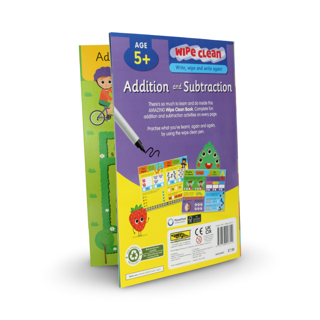 Alligator Books Wipe Clean: Addition and Subtraction Activity Book
