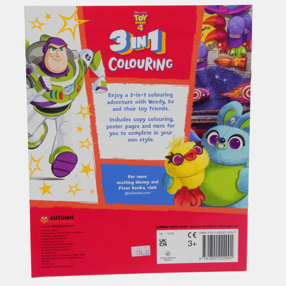 Disney Pixar Toy Story 3-in-1 Coloring Book