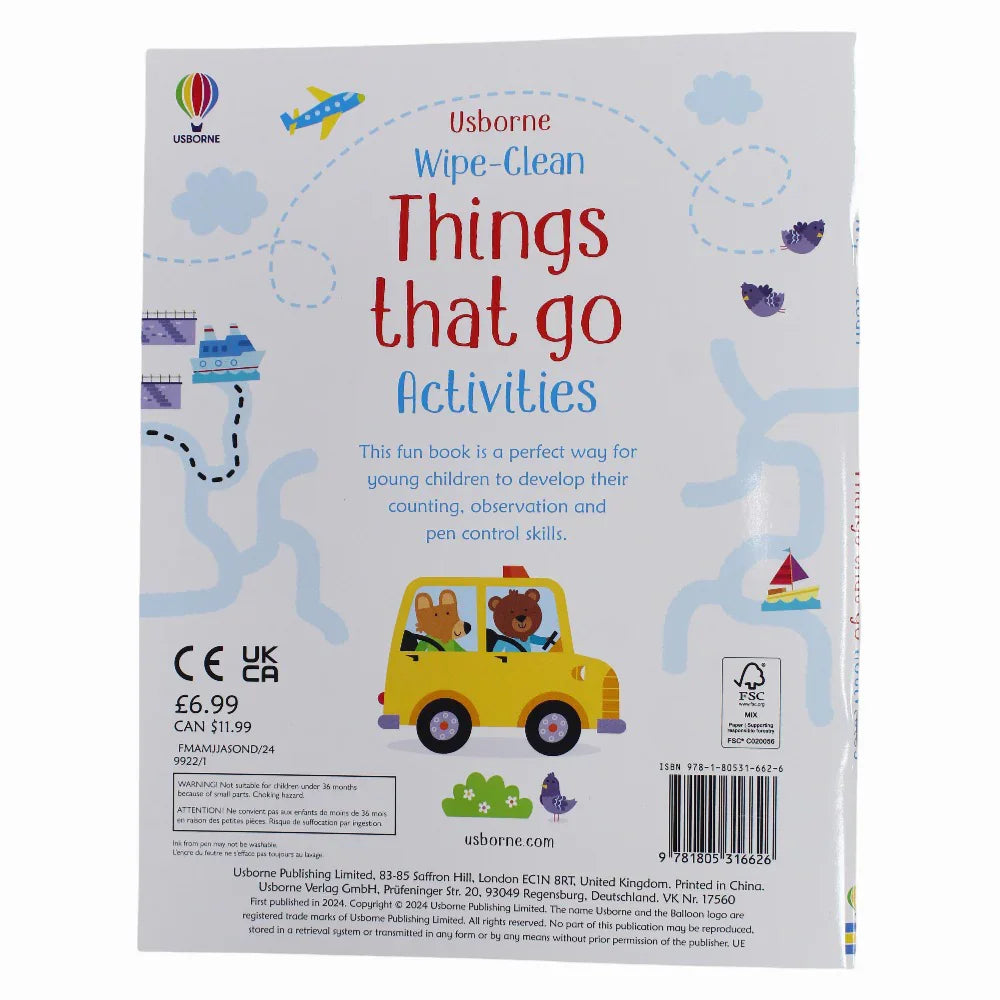 Wipe-Clean Things That Go Activities – Zoom into Learning