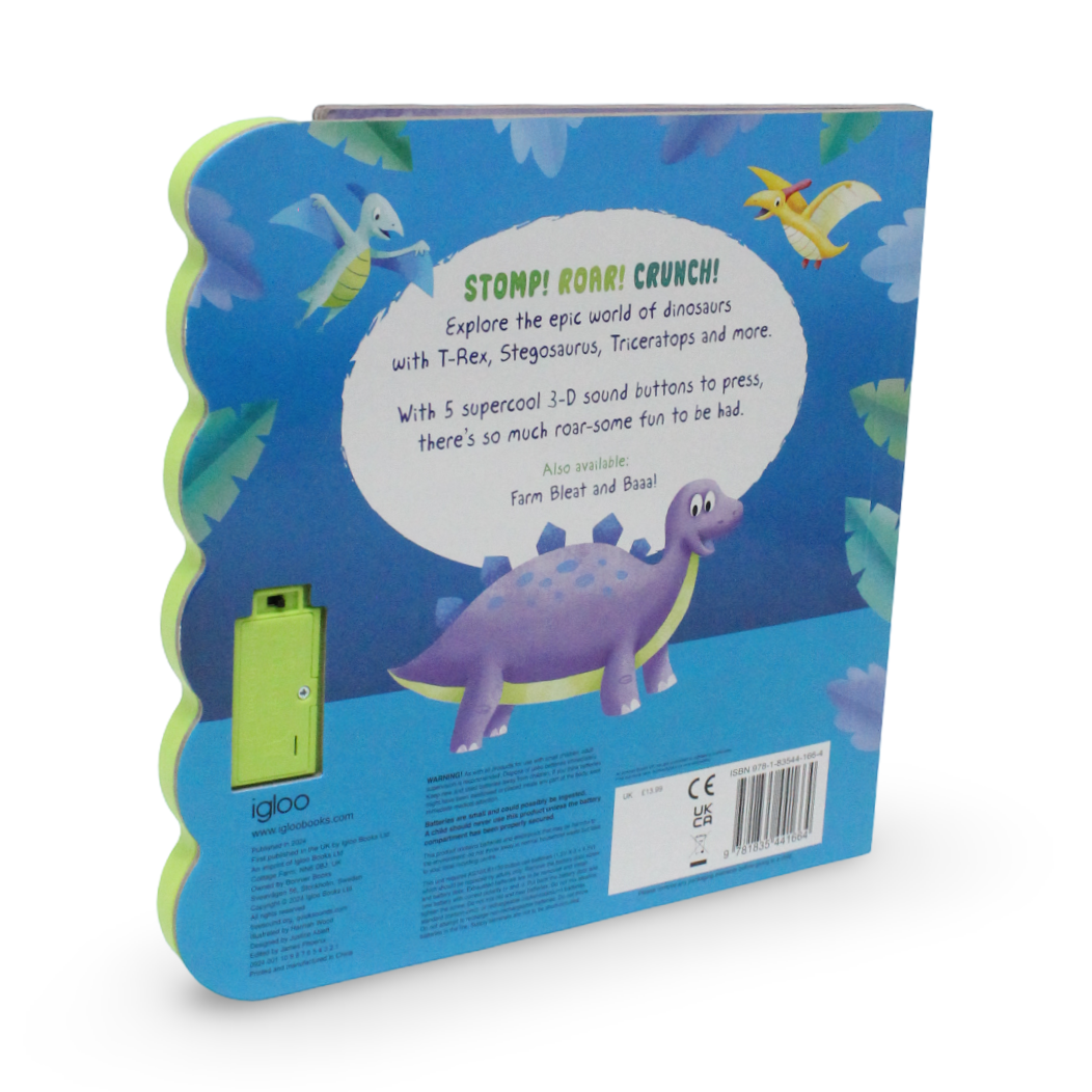 Igloo Books Dino Stomp and Roar! Sound Board Book
