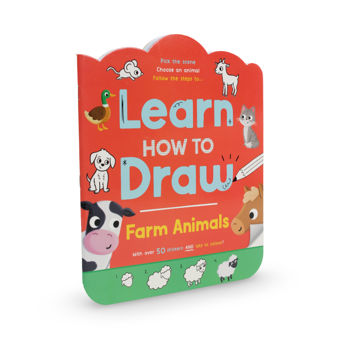 Igloo Books "Learn How to Draw Farm Animals" Board Book