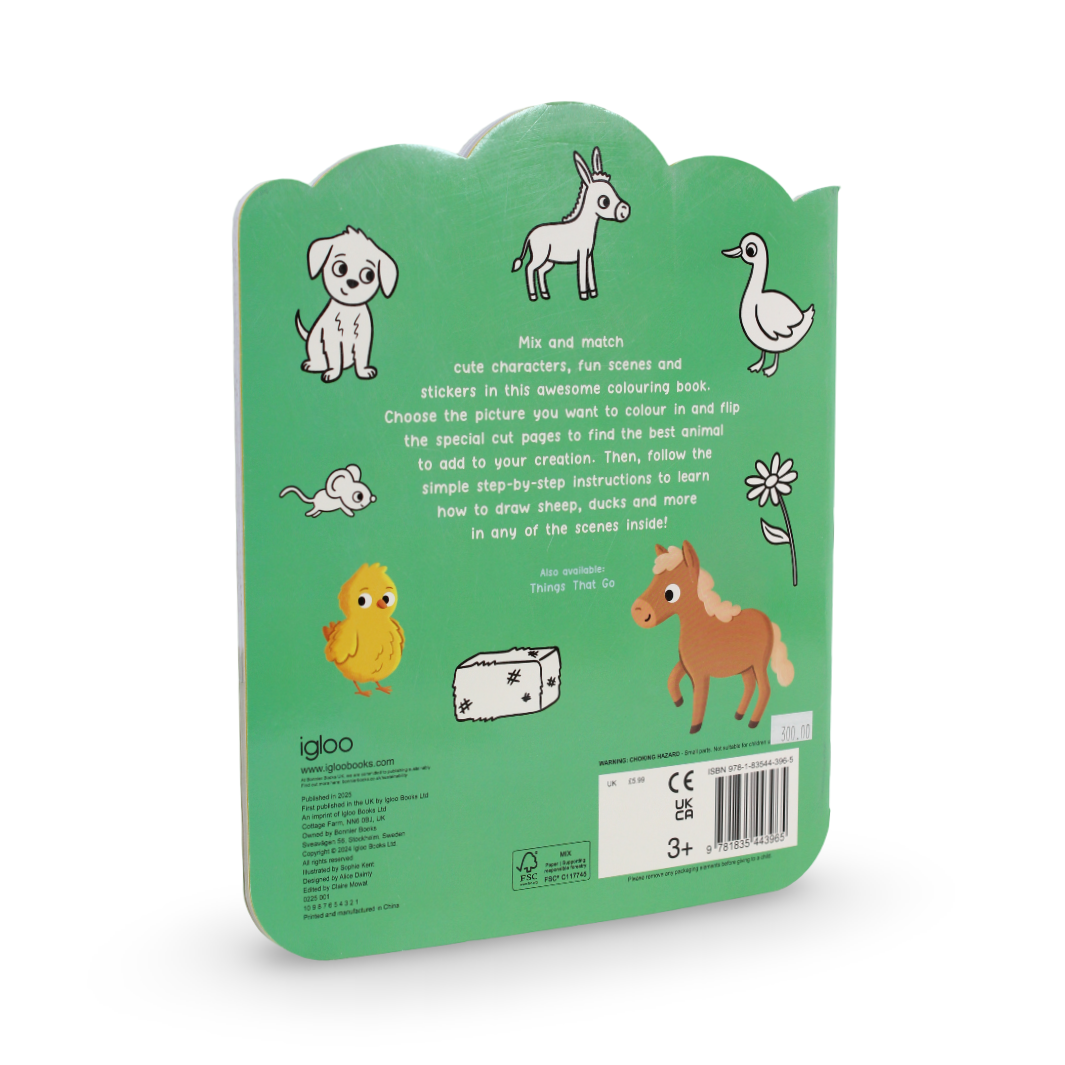 Igloo Books "Learn How to Draw Farm Animals" Board Book