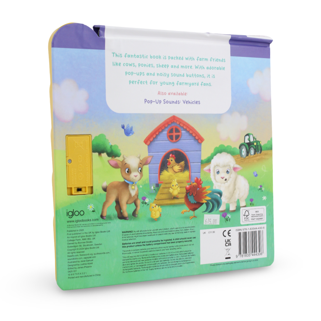 Igloo Books "Pop-Up Sounds Farm" Board Book