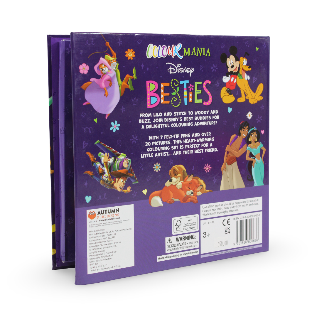 Disney Colour Mania Besties Colouring Set Book