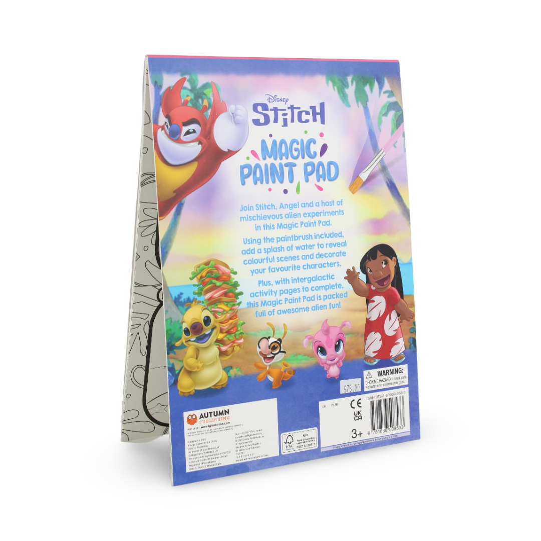 Igloo Books Disney Stitch Magic Paint Pad + Paintbrush