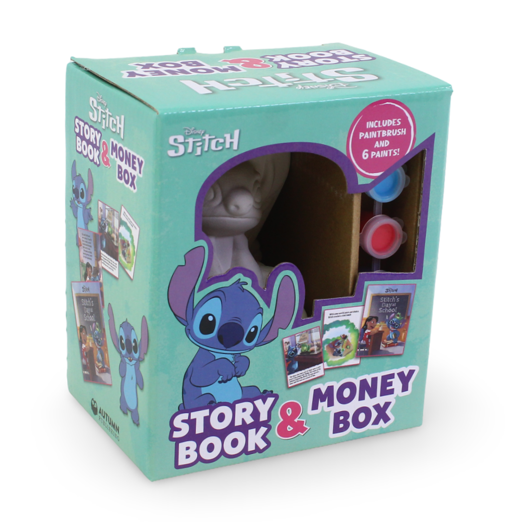 Igloo Books Disney Stitch Story Book & Money Box Set