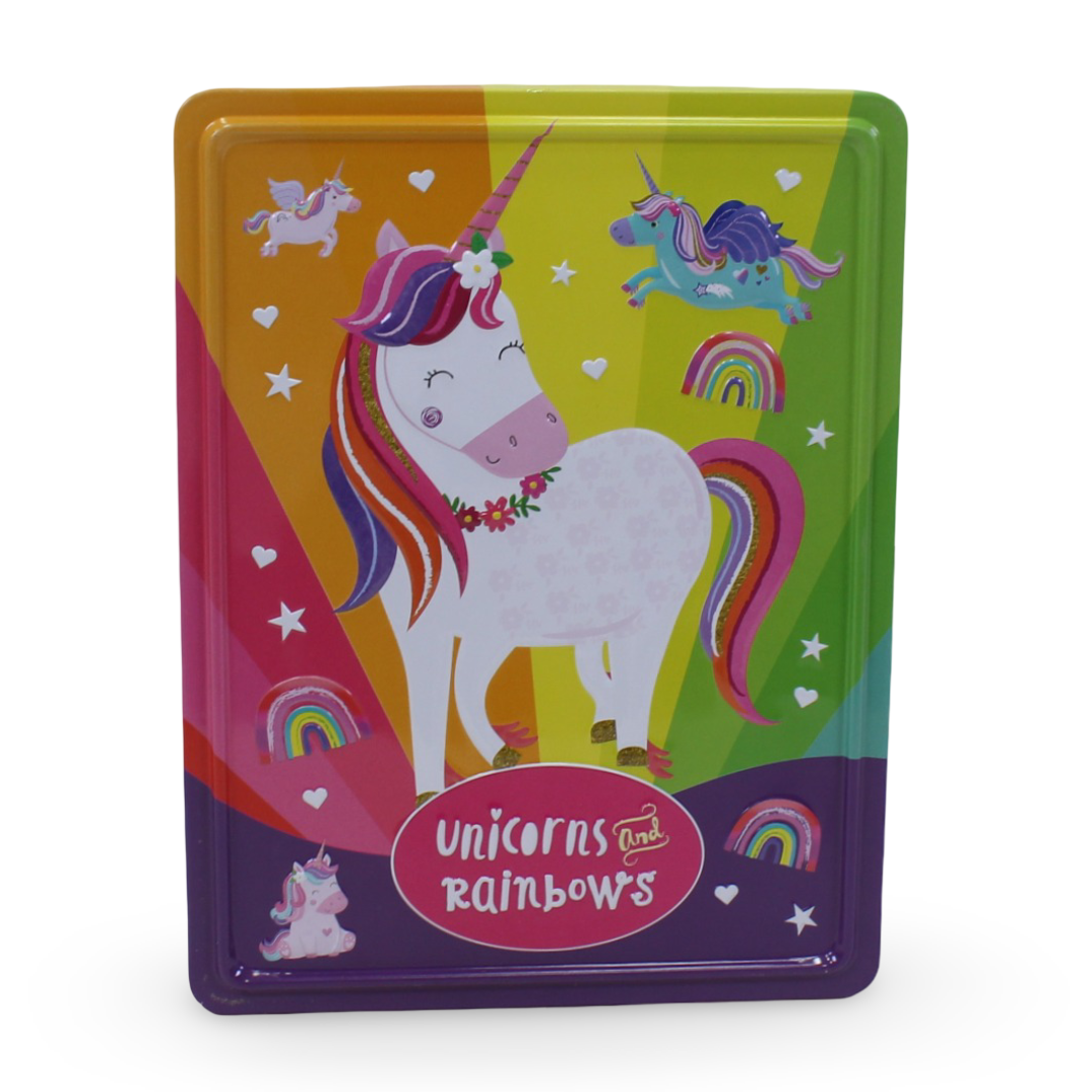 Unicorns and Rainbows Tin Box - Assortments - Laughing Lobster
