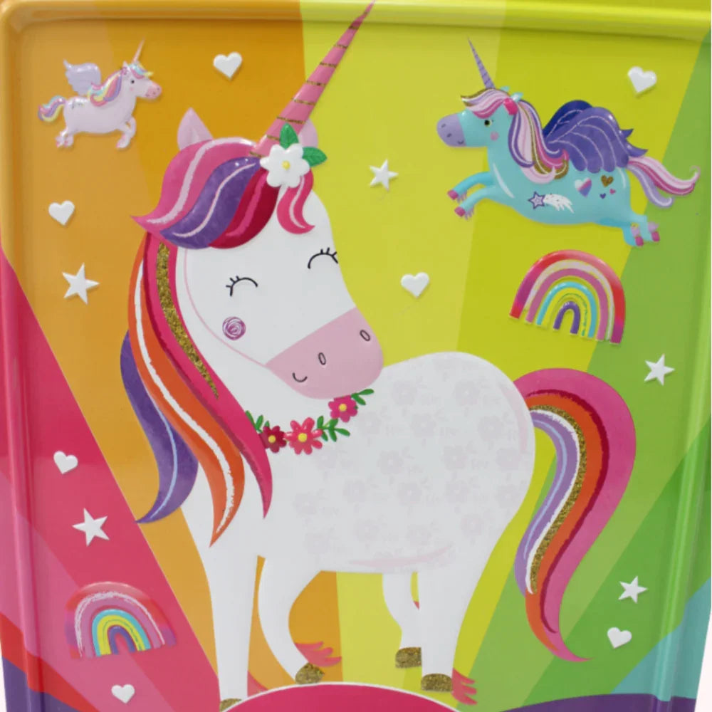 Unicorns and Rainbows Tin Box